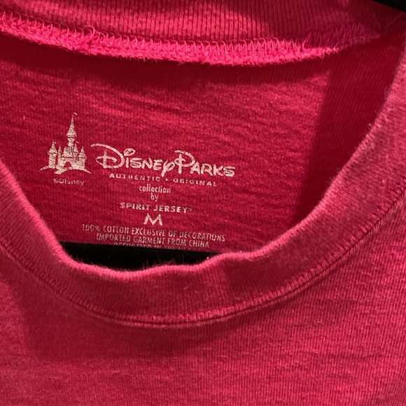 Vintage Disney pink sweatshirt. glitter lettering & stripes- shoulder to cuff. - Picture 6 of 8